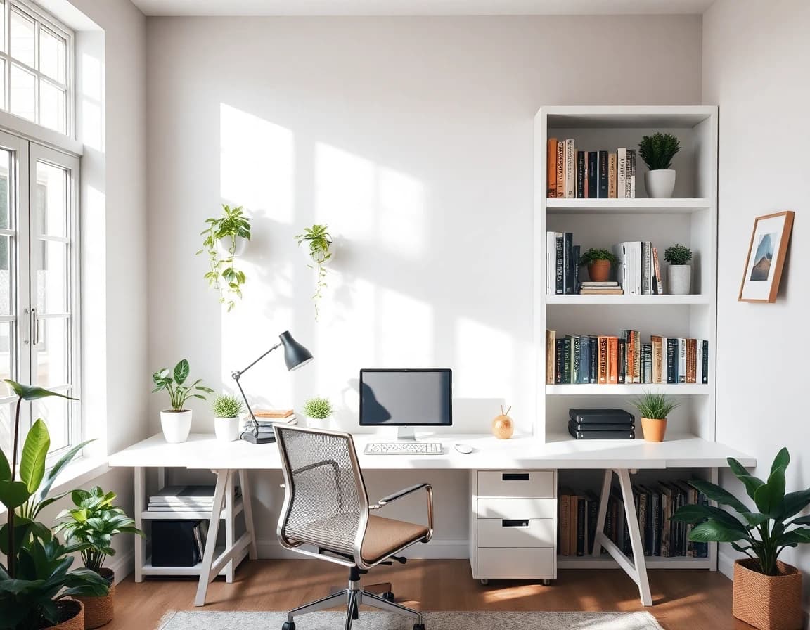 Home Office Setup created with AI Room Design App