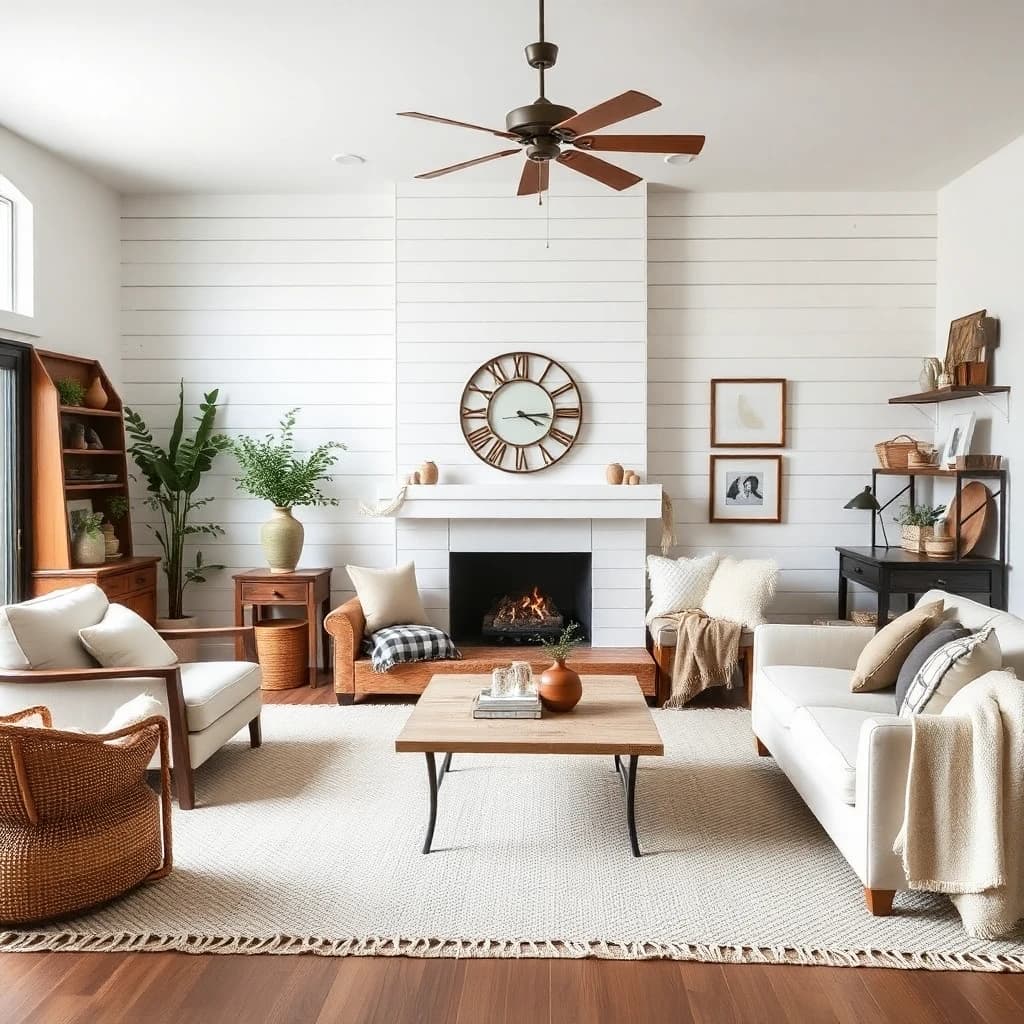 Farmhouse style room design created with AI Room Design App