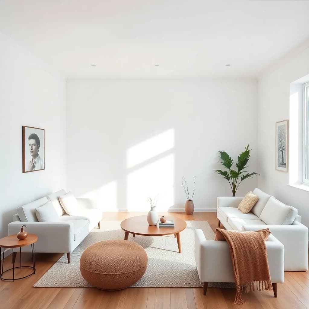 Minimalist style room design created with AI Room Design App